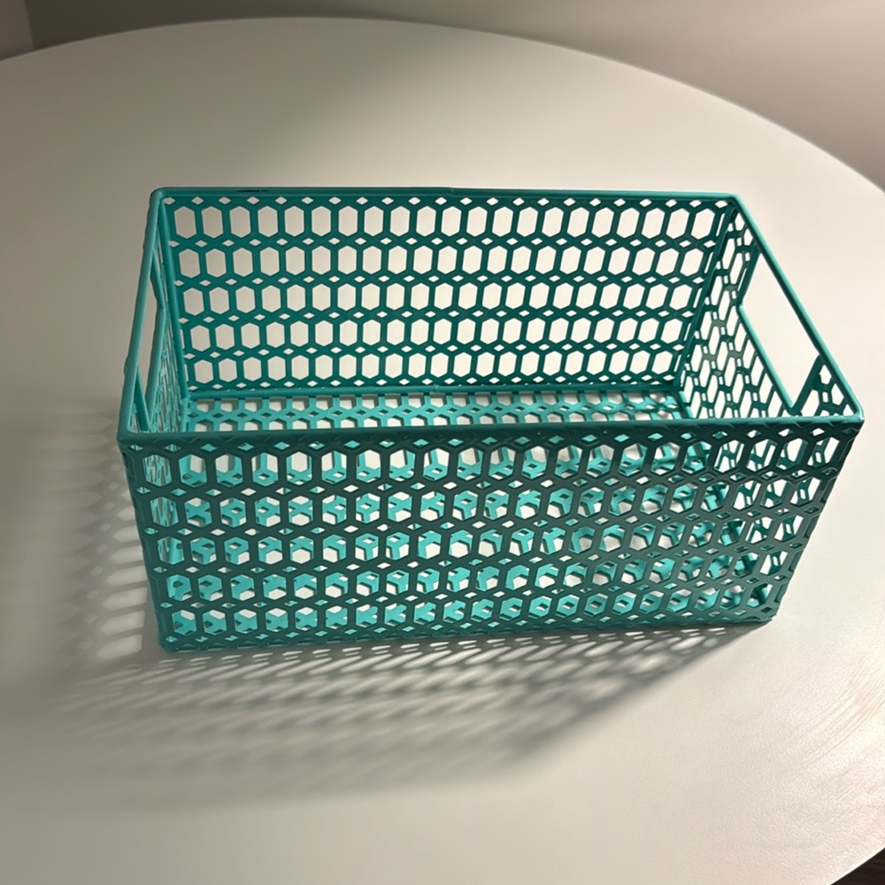 Decorative Painted Metal Storage Bins